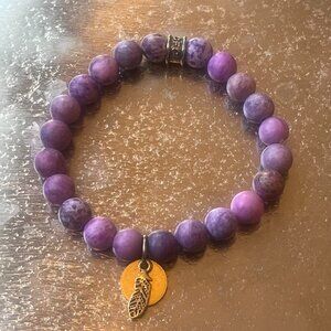 CFC Purple Chavez For Charity Beaded Stretch Bracelet